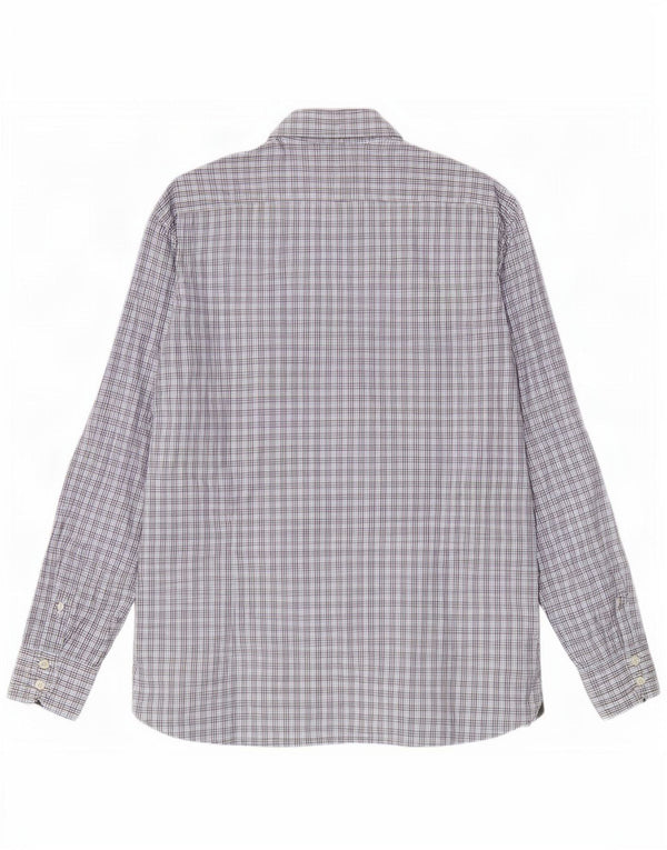 Camicia Hackett da uomo slim fit XL in cotone a quadri grigio