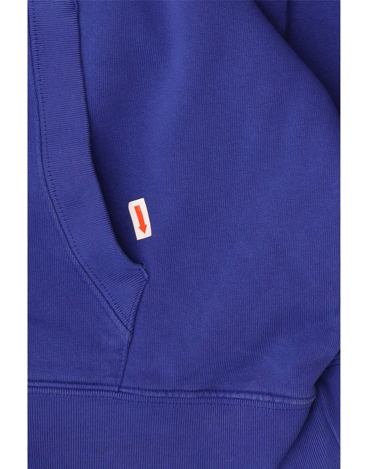 CONVERSE Felpa con cappuccio grafica da uomo grande in cotone blu