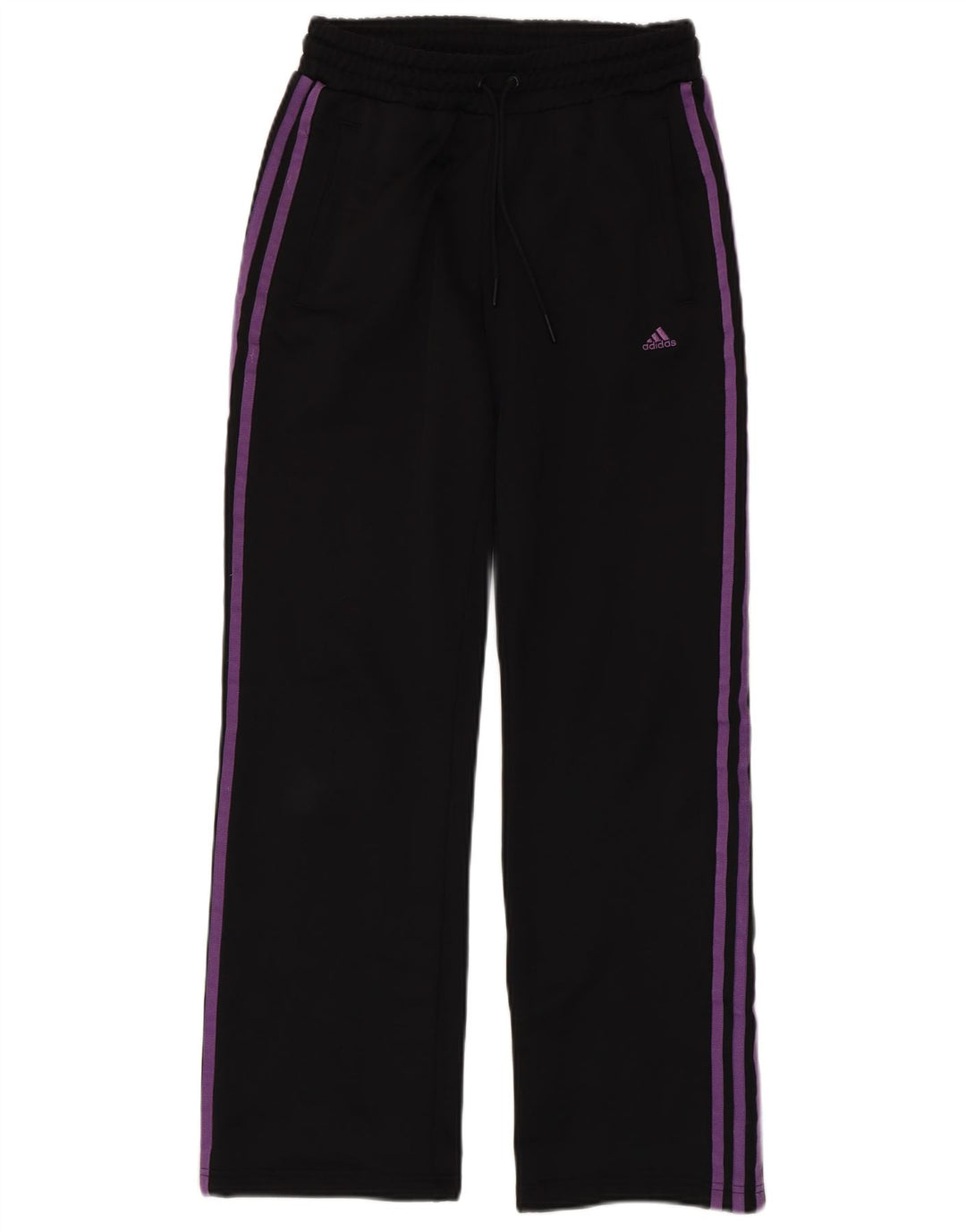 Pantaloni della tuta da donna Adidas UK 10 piccoli poliestere nero