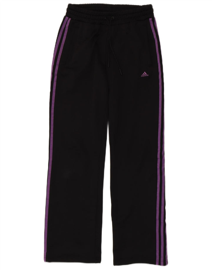 Pantaloni della tuta da donna Adidas UK 10 piccoli poliestere nero