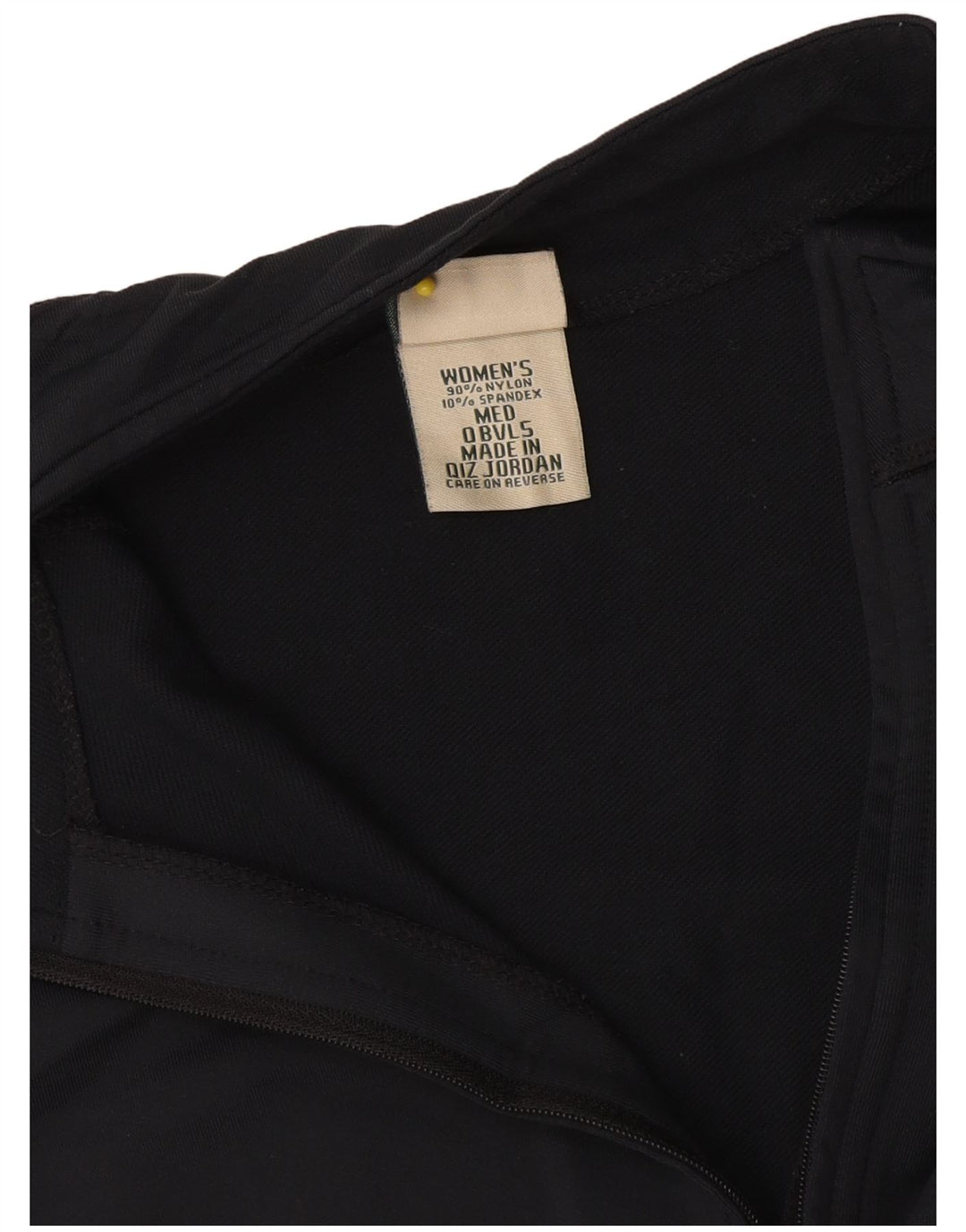 L.L.Bean Top da tuta pullover con zip e collo da donna UK 14 Nylon nero medio