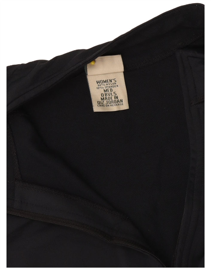 L.L.Bean Top da tuta pullover con zip e collo da donna UK 14 Nylon nero medio