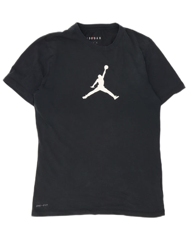 T-shirt grafica Jordan Dri Fit da uomo, piccola, in cotone nero