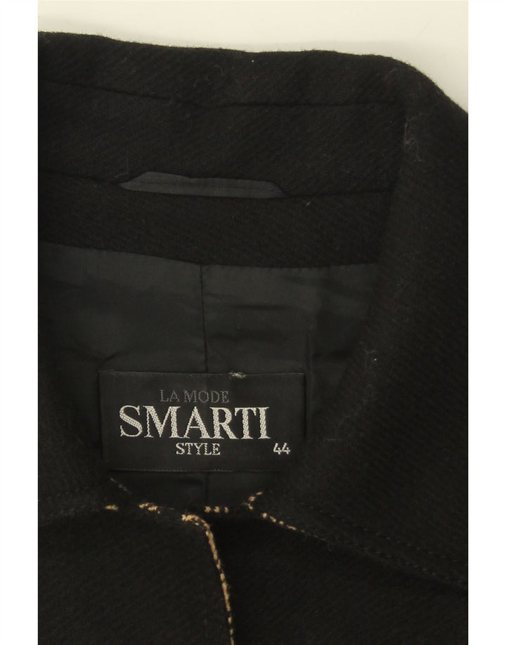 VINTAGE Womens 4 Button Blazer Jacket IT 44 Medium Black Vintage Vintage and Second-Hand Vintage from Messina Hembry 