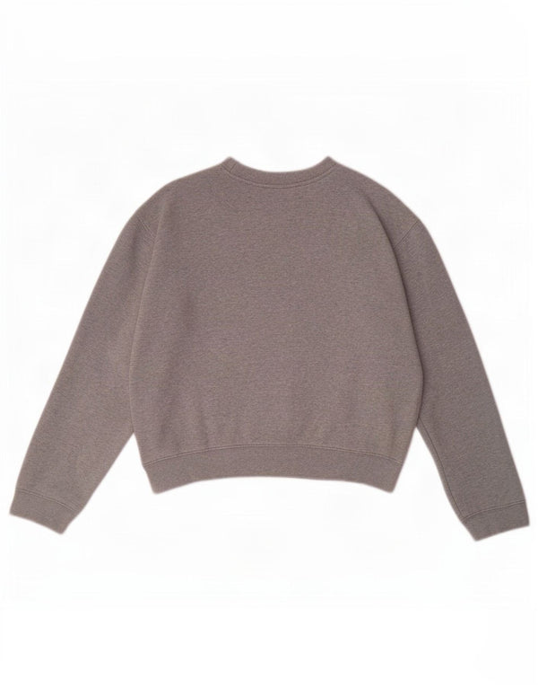 Felpa con grafica corta da donna Replay, maglione UK 14, grigio medio screziato