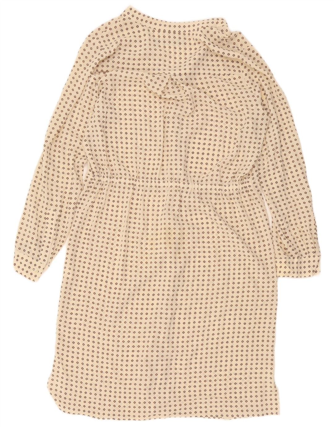Abito camicia da donna Zara UK 14 Beige medio maculato