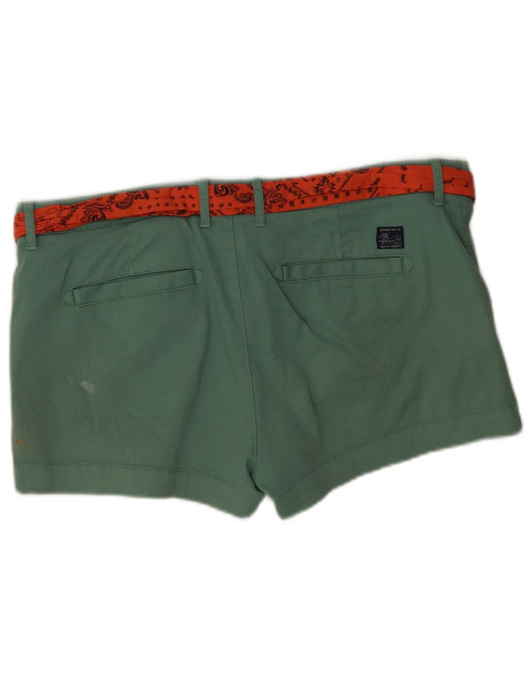 Pantaloncini chino da donna Superdry UK 16 Large W40 cotone verde
