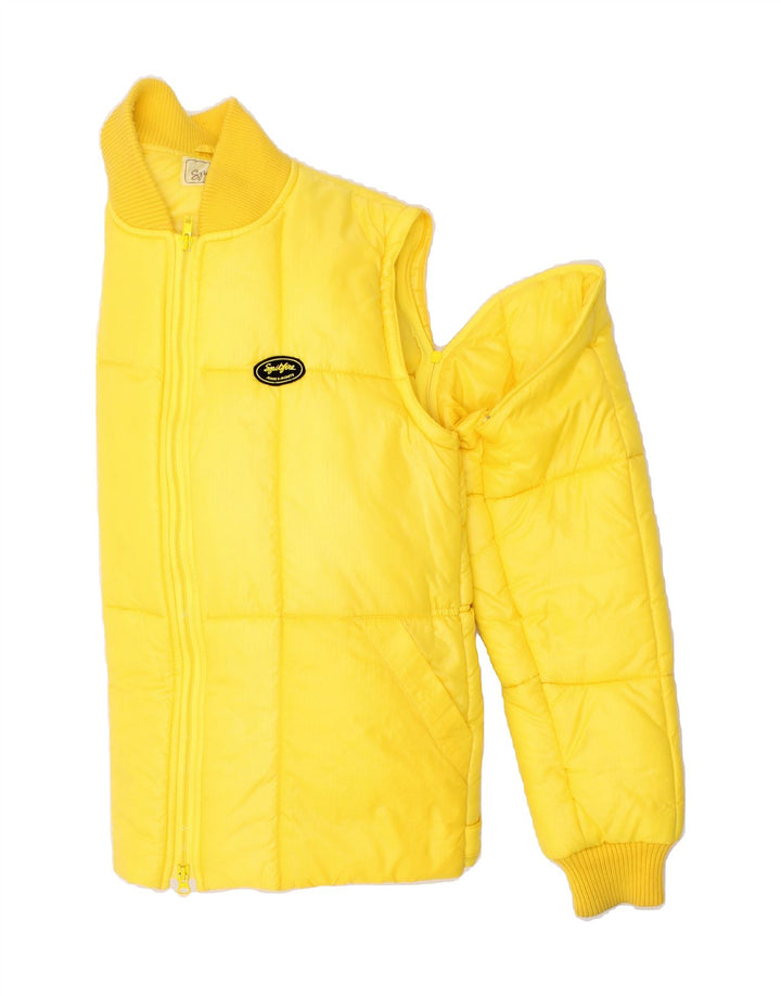 SPITFIRE Mens Padded Jacket UK 36 Small Yellow Nylon Vintage Spitfire and Second-Hand Spitfire from Messina Hembry 
