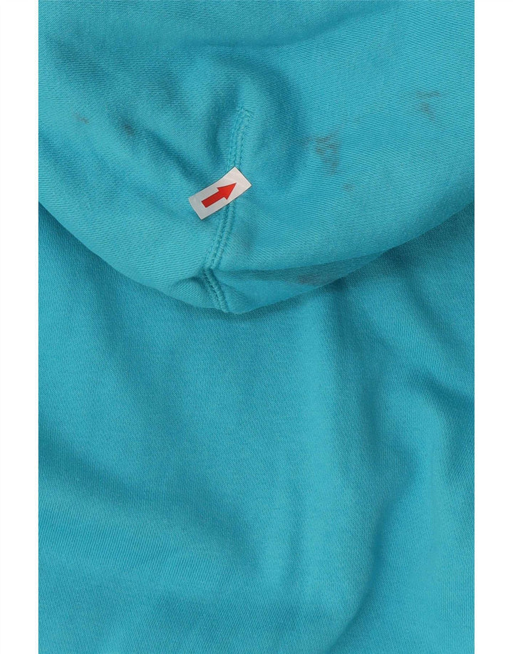Felpa con cappuccio e zip da donna Nike UK 12 cotone blu medio