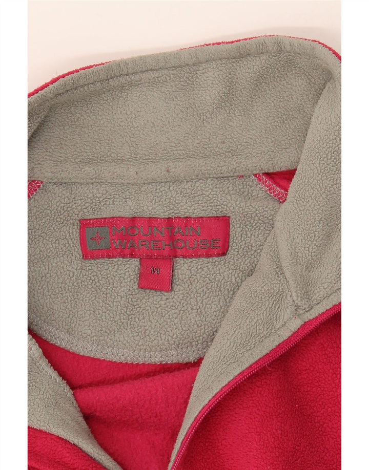MOUNTAIN WAREHOUSE Womens Fleece Jumper UK 14 Large Red Colourblock Vintage Mountain Warehouse and Second-Hand Mountain Warehouse from Messina Hembry 