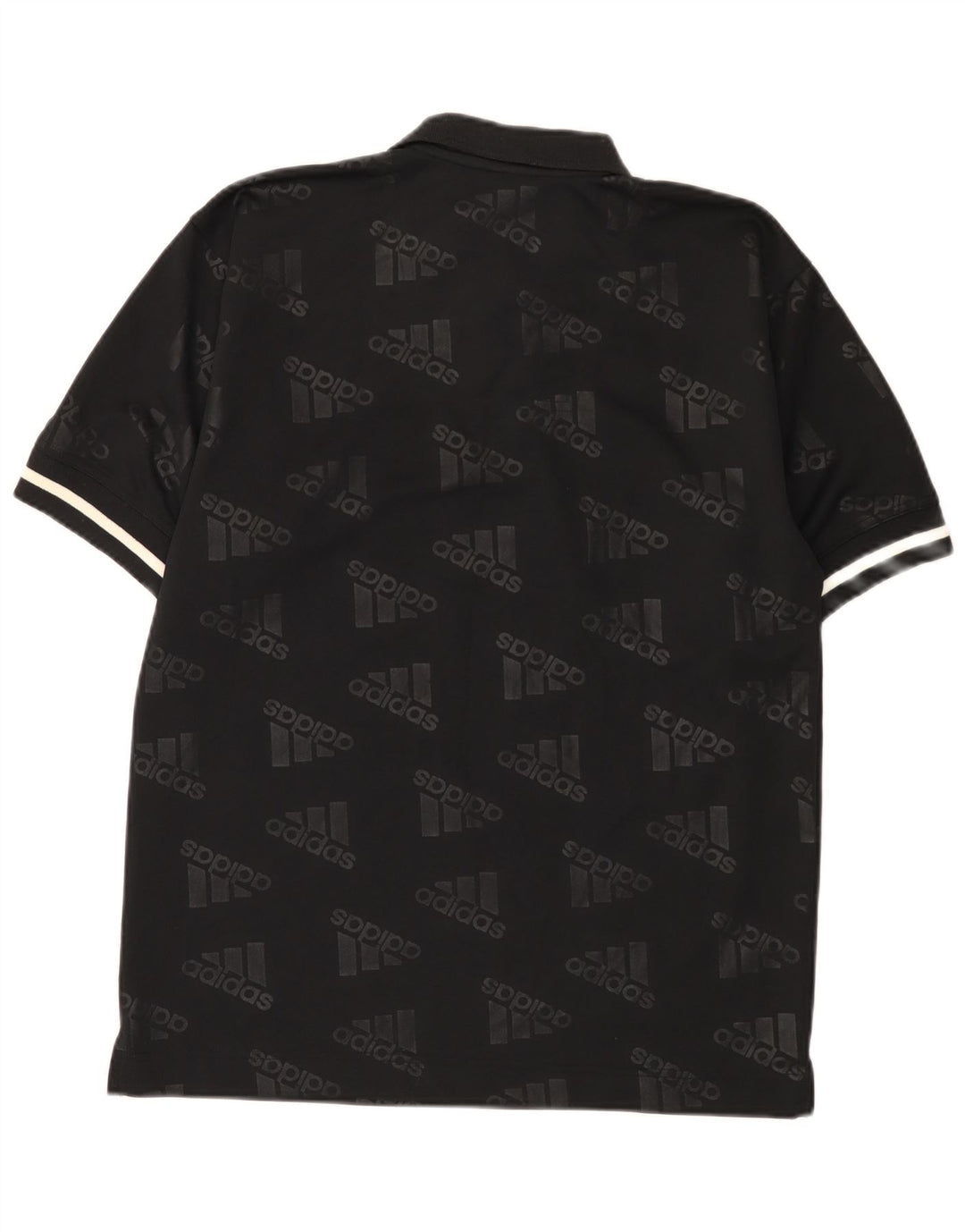 Polo grafica da uomo Adidas UK 36/38 piccola poliestere nero