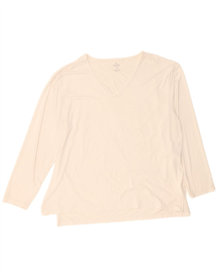 Maglia a maniche lunghe da donna Under Armour UK 18 XL poliestere bianco