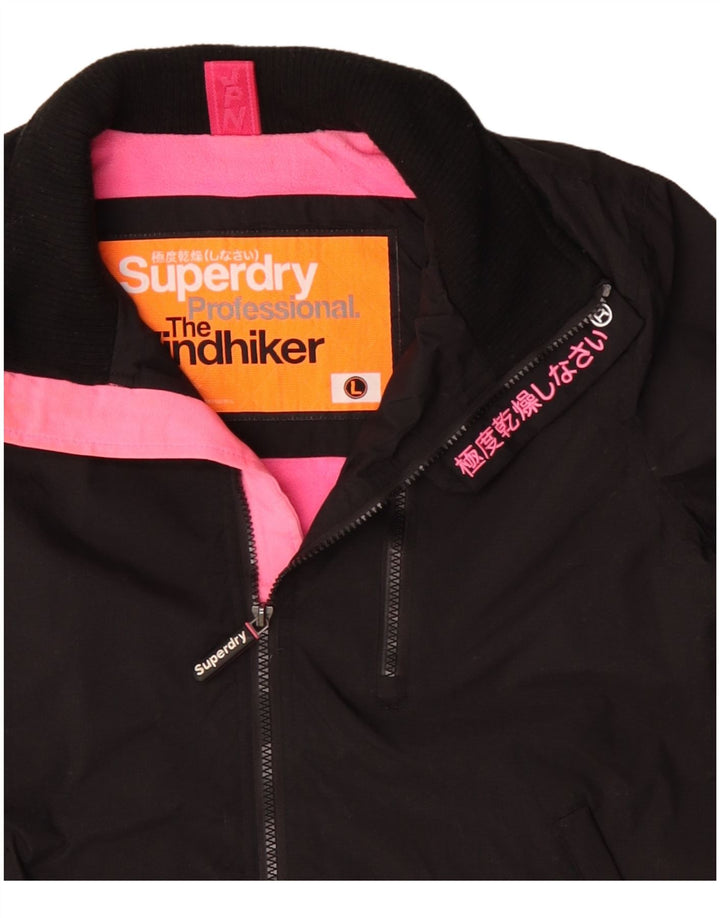 Giacca a vento da donna The Windhiker SUPERDRY UK 16 grande nera