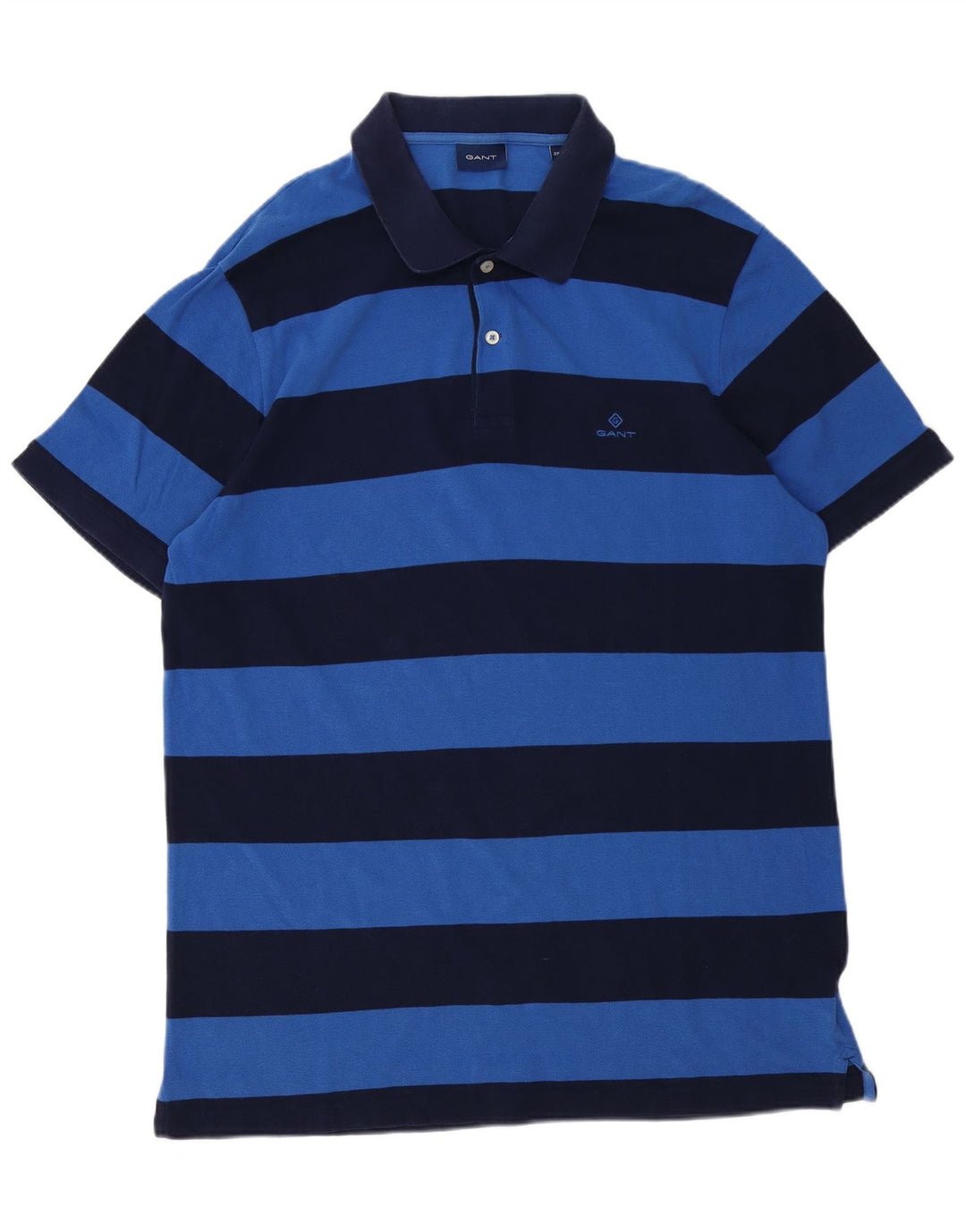 Polo da uomo Gant 2XL in cotone a righe blu
