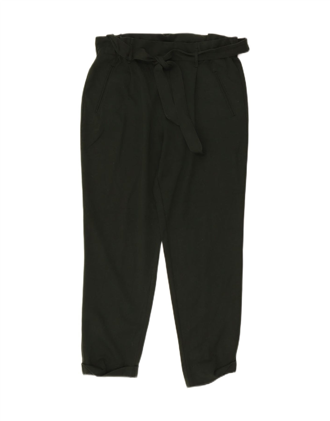 Pantaloni corti affusolati da donna Zara grandi W34 L25 poliestere verde