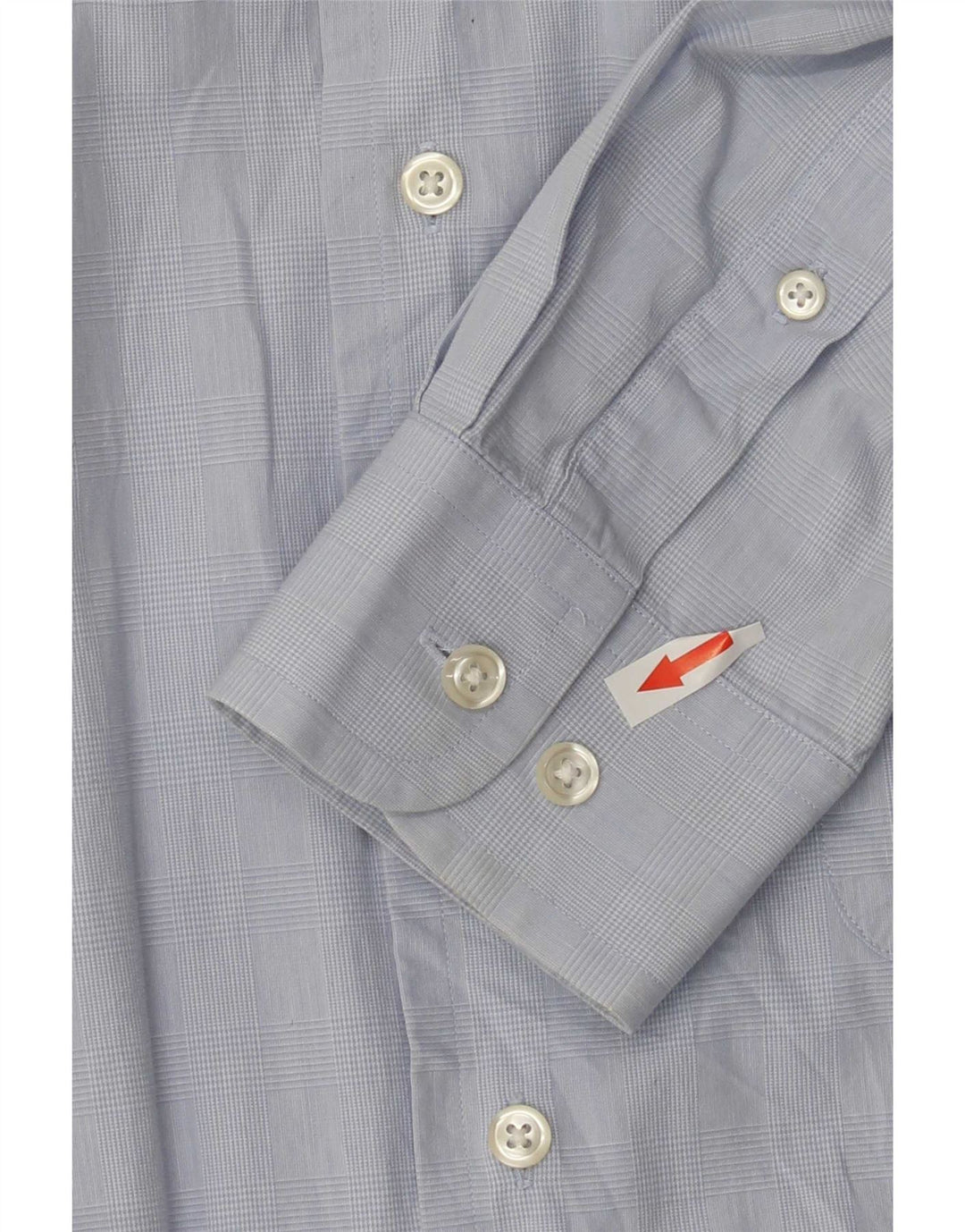 Camicia da uomo Nautica taglia 16 grande cotone pied de poule blu