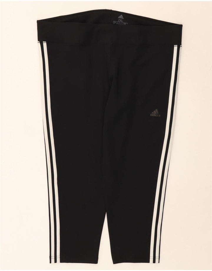 Leggings Adidas Climalite Capri da donna UK 24/26 2XL Poliestere nero