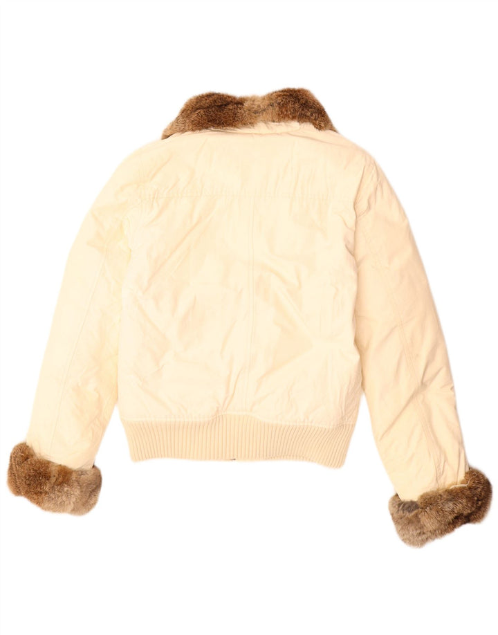 Giacca imbottita da donna Woolrich UK 10 piccola in cotone beige