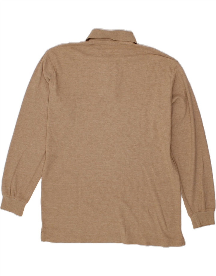 FILA Mens Long Sleeve Polo Shirt Medium Brown Vintage Fila and Second-Hand Fila from Messina Hembry 