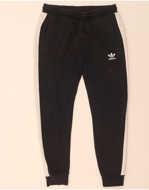 Pantaloni da tuta da uomo Adidas Joggers grandi in cotone color block nero