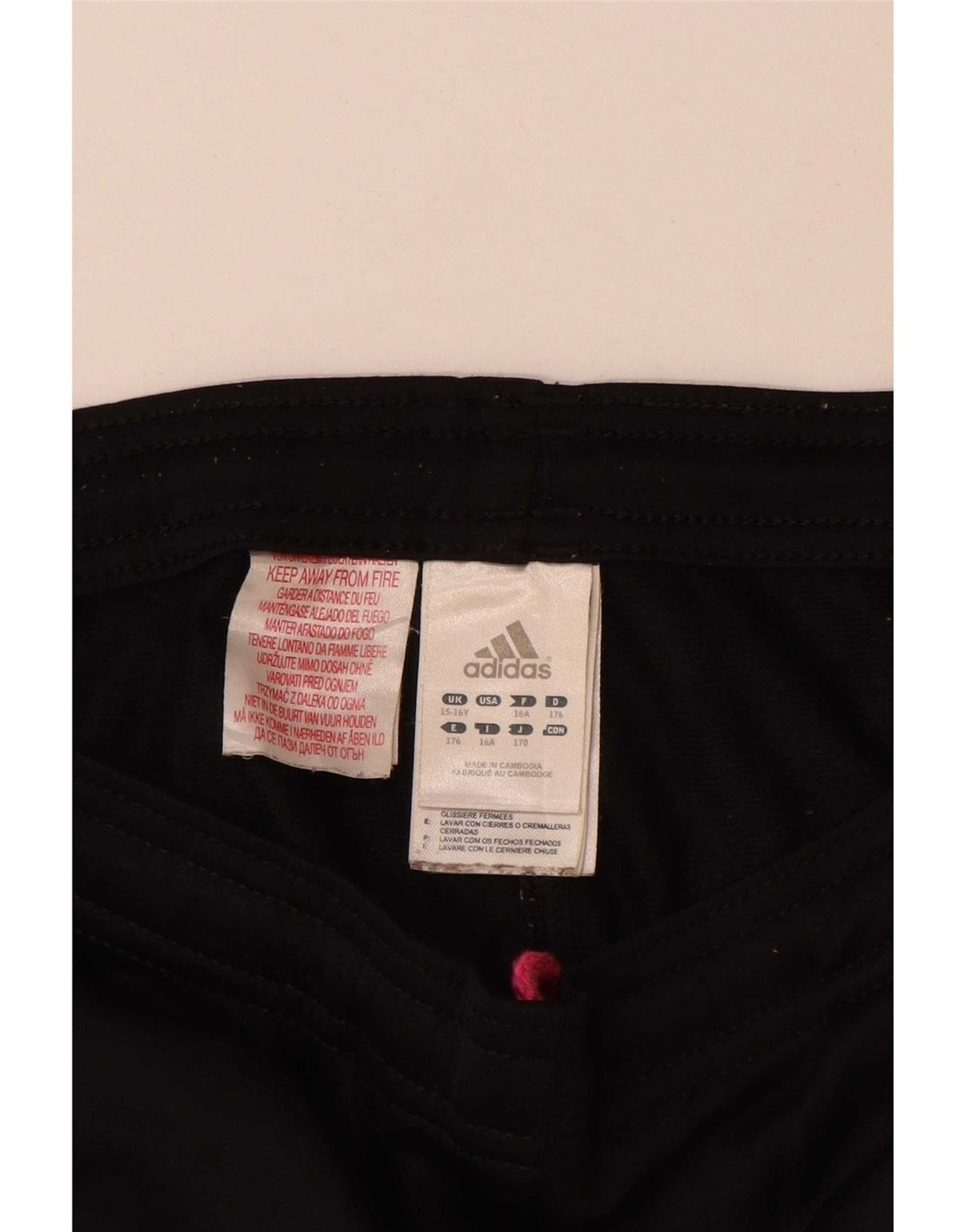 Pantaloni Tuta Adidas Bambina 15-16 Anni Poliestere Nero