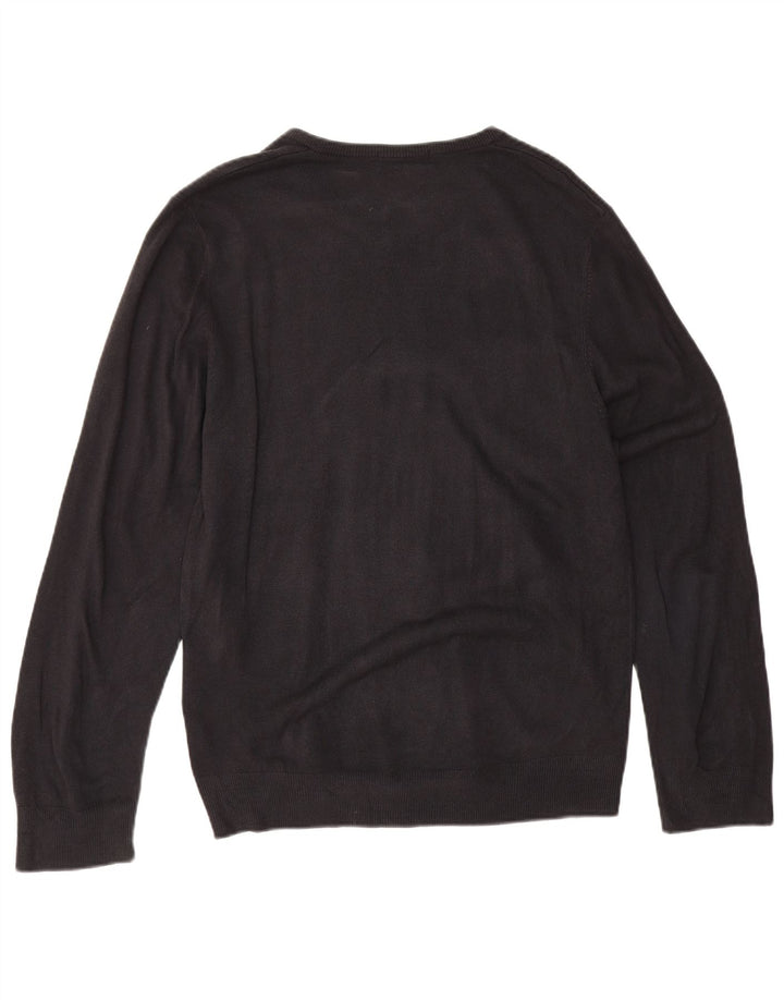 Maglione da uomo Marks & Spencer Blue Harbour con scollo a V grande blu navy