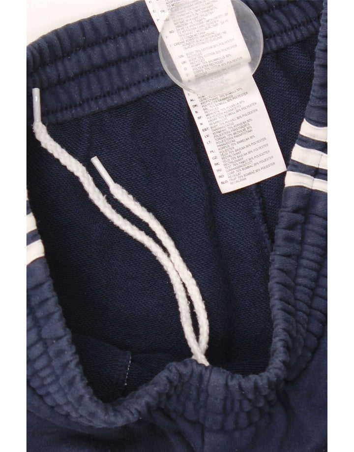 Pantaloncini sportivi da uomo Adidas piccoli in cotone blu navy