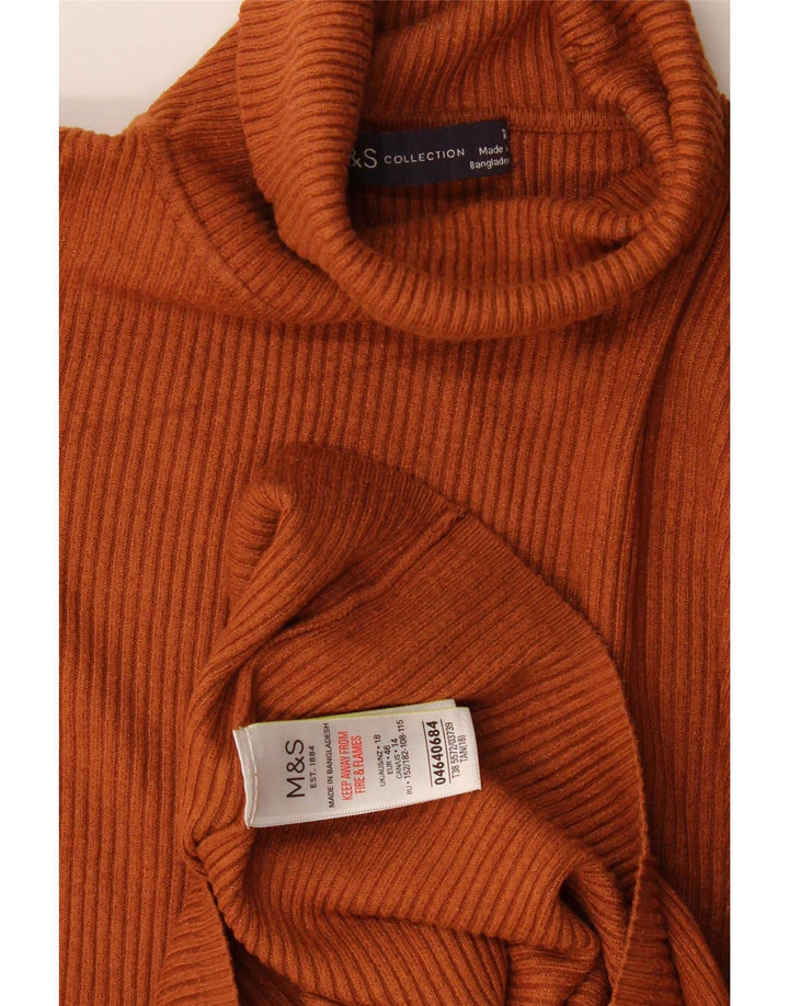 Top camicetta da donna Marks & Spencer UK 18 XL viscosa marrone