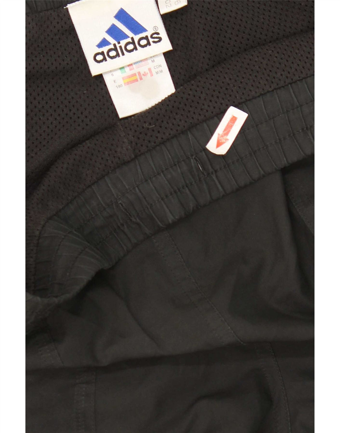 Pantaloni da tuta da uomo Adidas Large neri in poliestere