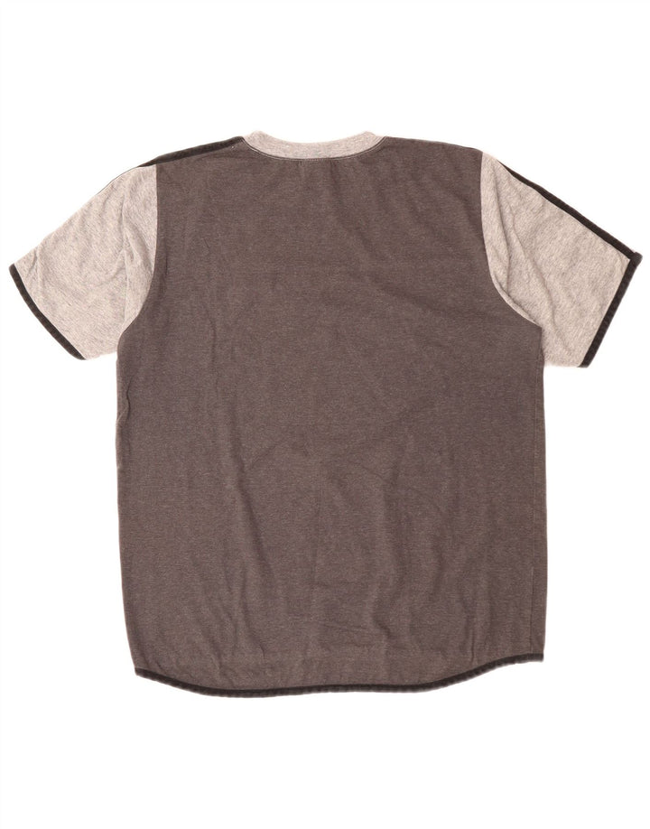 ARENA T-shirt da uomo Top in cotone color block grigio medio