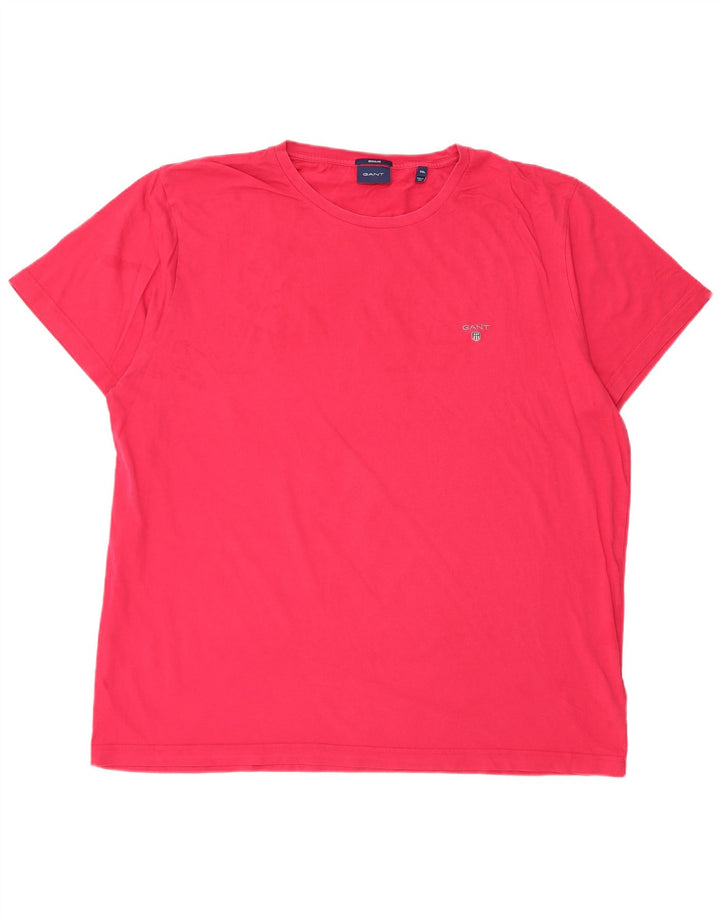Gant Maglietta Regular da Uomo Top 3XL Cotone Rosa
