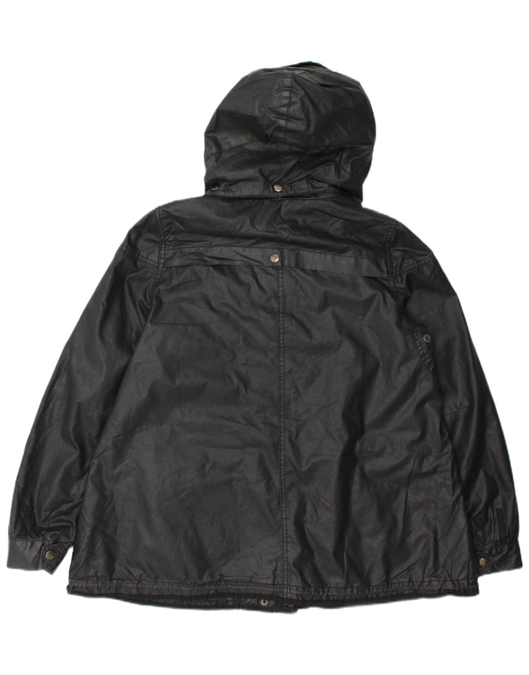 Giacca utilitaria oversize con cappuccio da donna Zara UK 14 poliestere nero medio