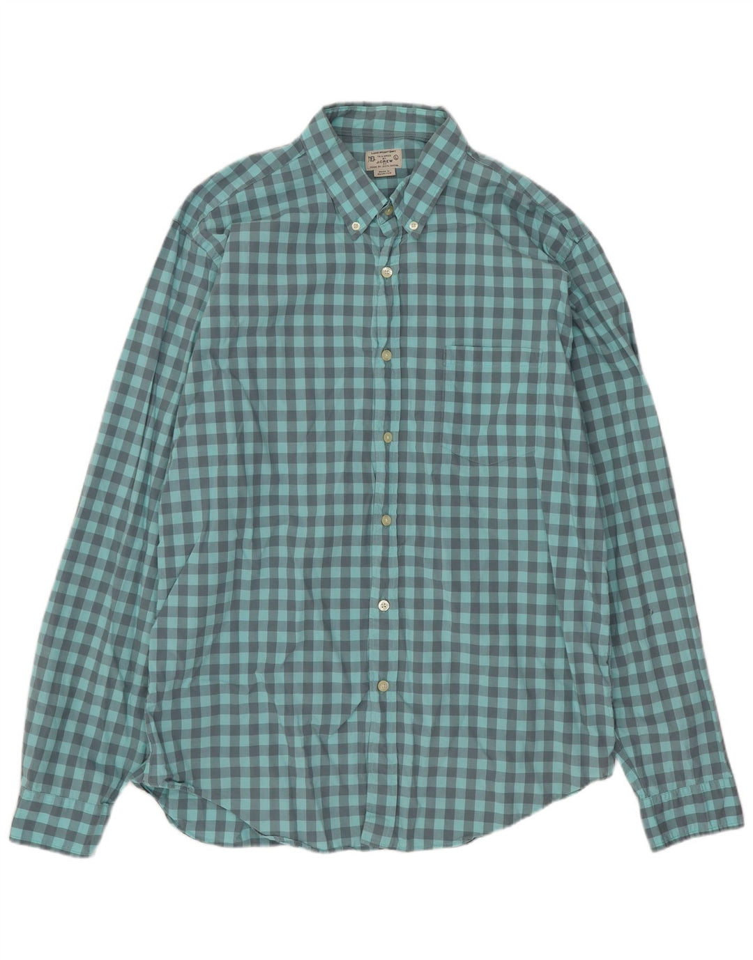 Camicia da uomo J. Crew grande in cotone a quadretti blu