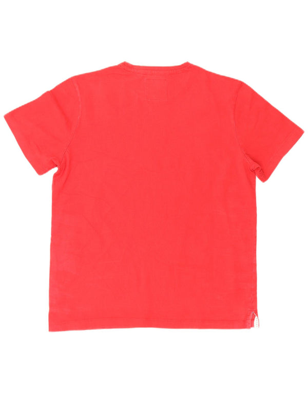 Crew Clothing T-shirt da uomo Top grande in cotone rosso