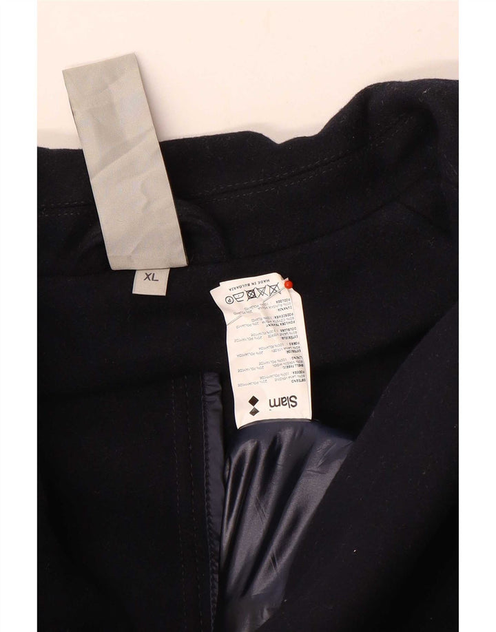 Cappotto da marinaio da uomo Slam UK 42 XL Lana blu navy