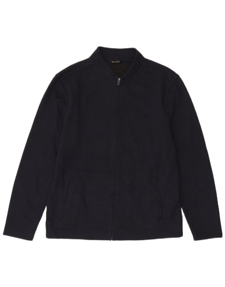 Giacca da ginnastica da uomo Massimo Dutti grande a spina di pesce blu navy