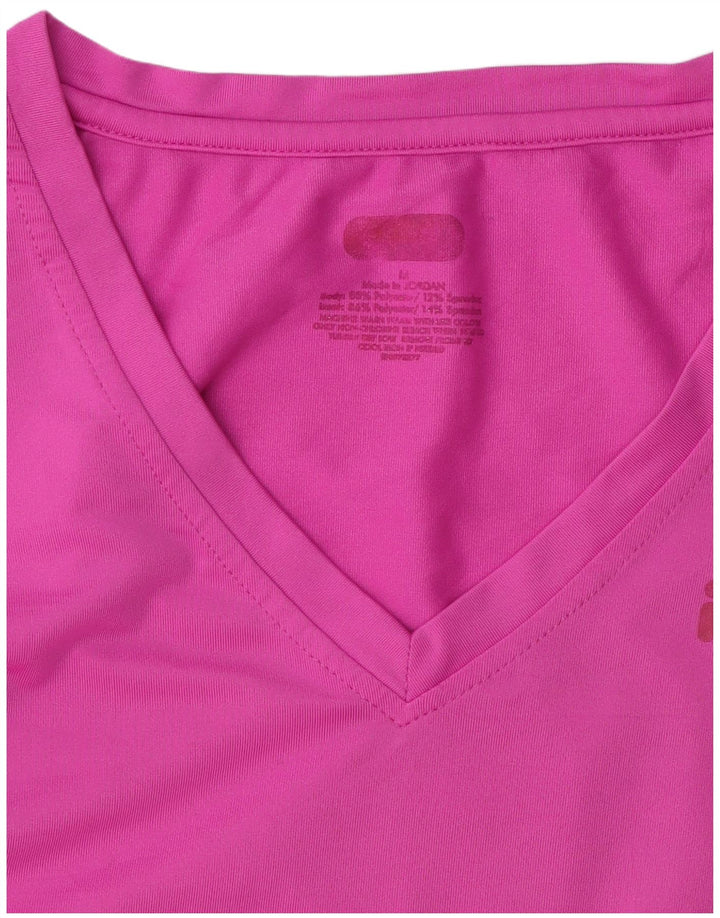 Maglietta da donna Fila Top UK 12 poliestere rosa medio