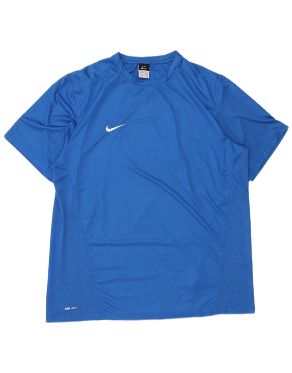 T-shirt da uomo Nike Top 2XL blu poliestere sportiva