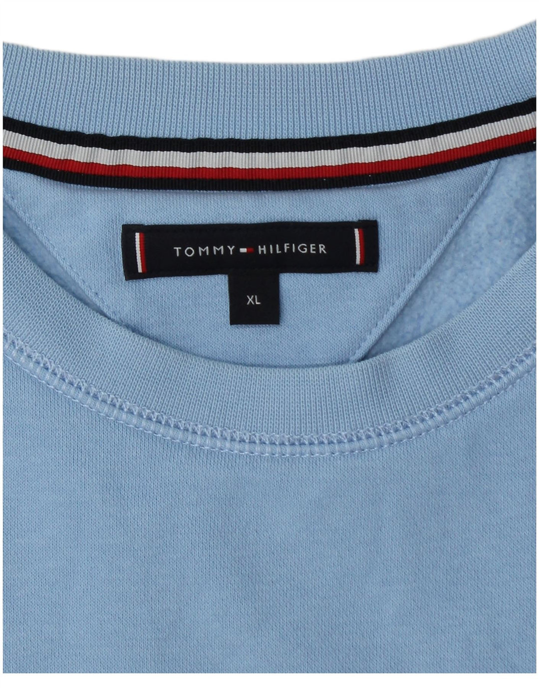 TOMMY HILFIGER Felpa grafica da uomo Maglione XL Cotone blu
