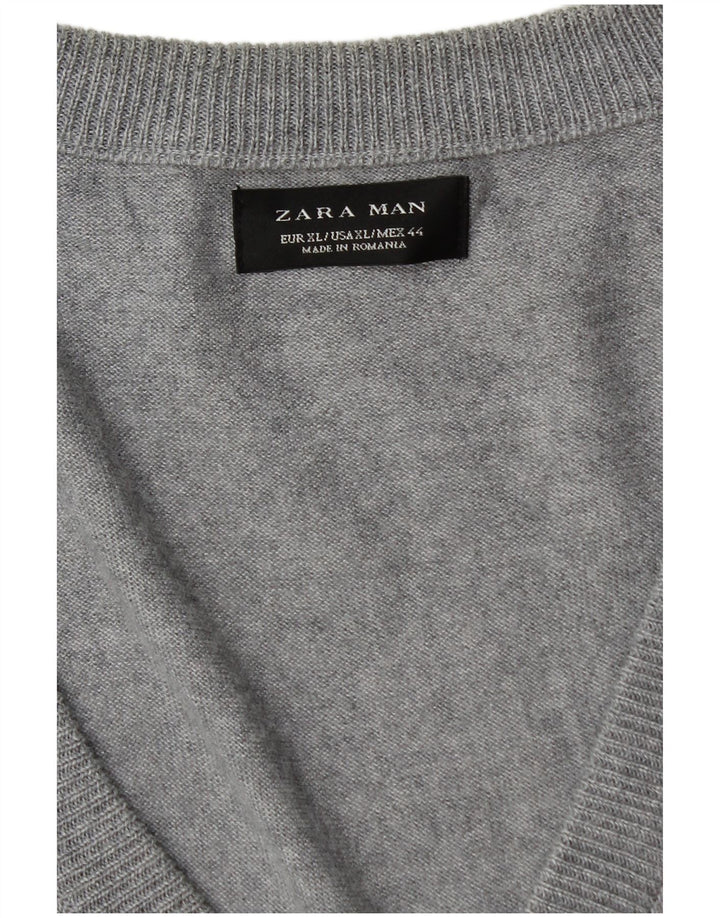 Maglione cardigan da uomo Zara XL grigio