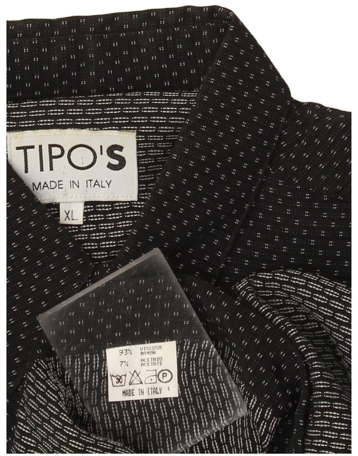 Camicia Tipo' S Uomo XL Viscosa Maculata Nera