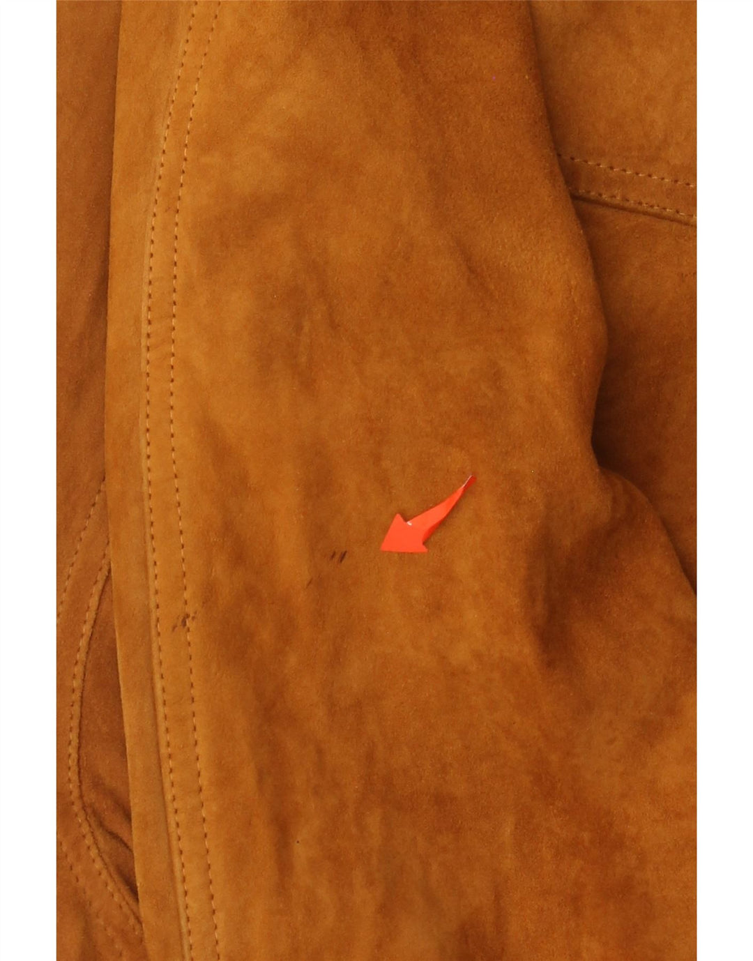 Giubbotto bomber vintage in pelle scamosciata da uomo IT 54 2XL in pelle marrone