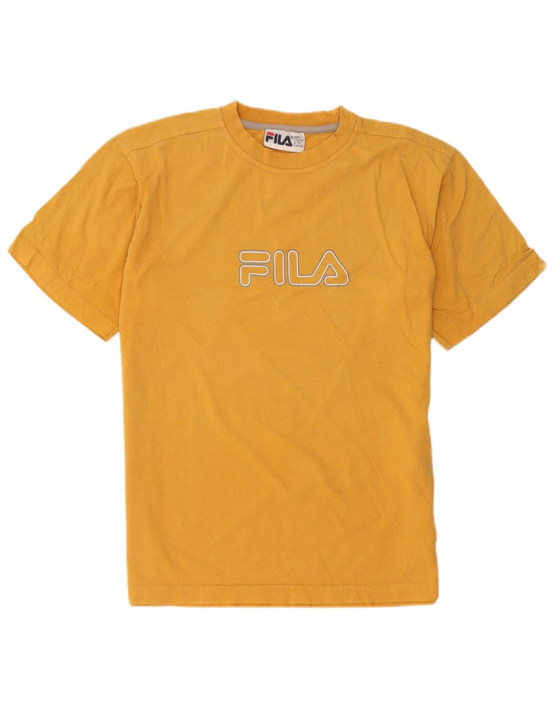T-shirt grafica da uomo Fila Top Large in cotone giallo