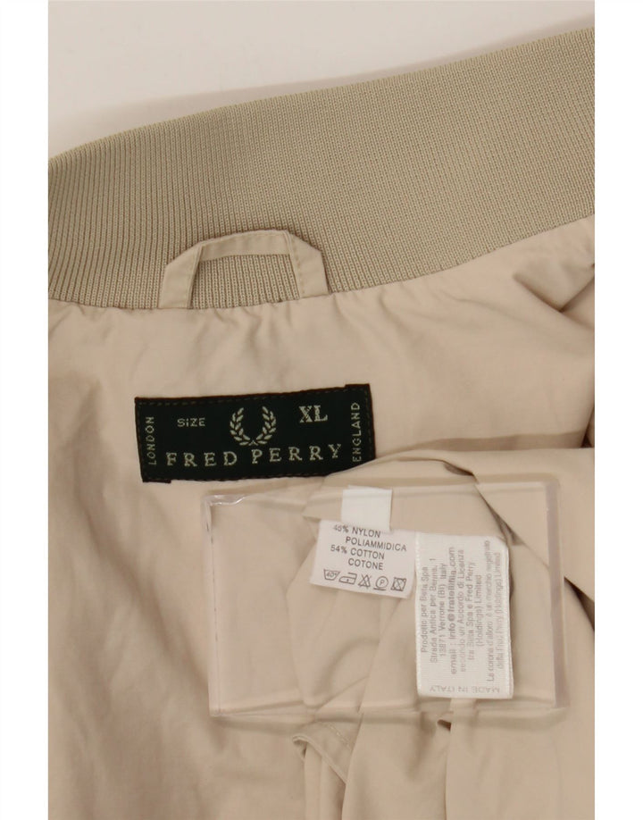 Giubbotto bomber da uomo Fred Perry UK 42 XL Nylon beige