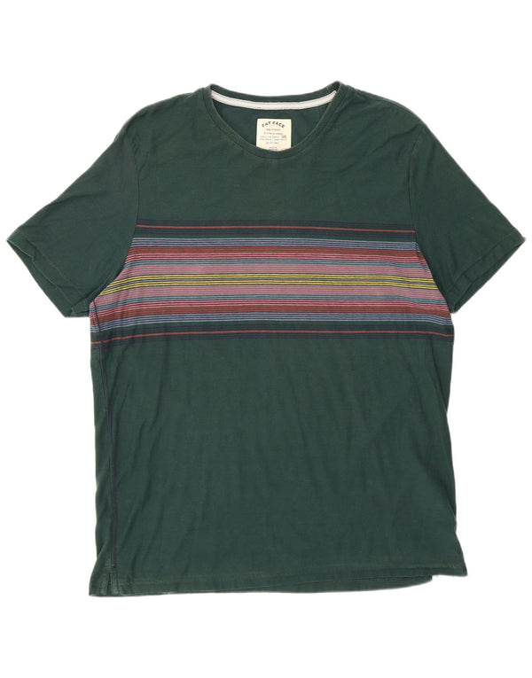 T-shirt da uomo Fat Face Top 2XL cotone a righe verdi