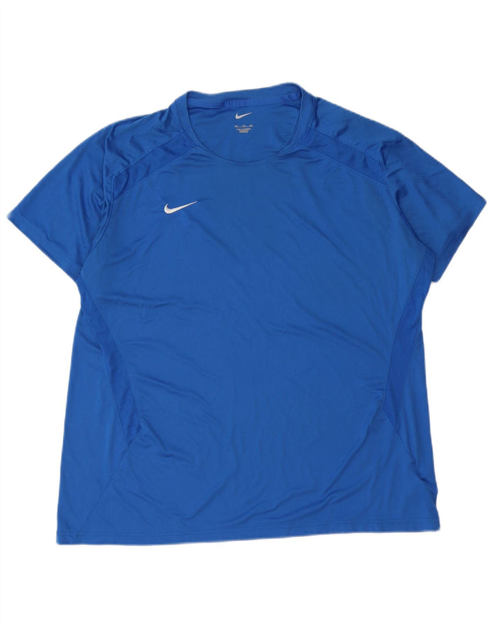 T-shirt da uomo NIKE Top 2XL blu poliestere