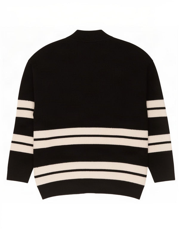 Maglione cardigan grafico da uomo Tommy Hilfiger color block nero medio