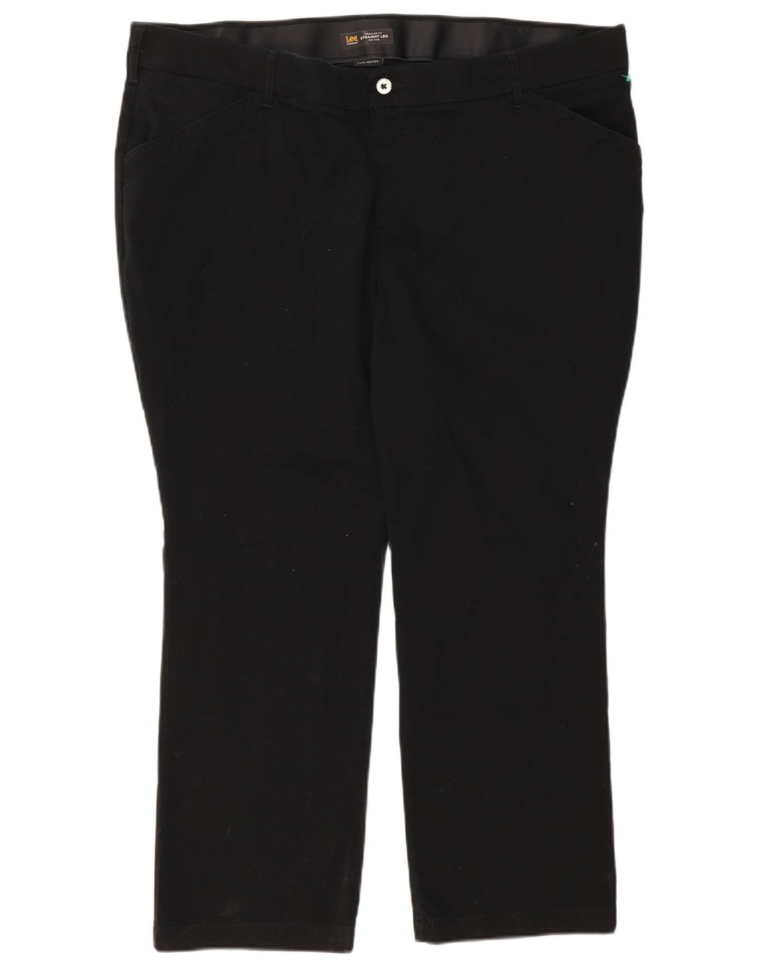 Pantaloni casual Lee da donna vestibilità regolare US 24 2XL W48 L29 cotone nero