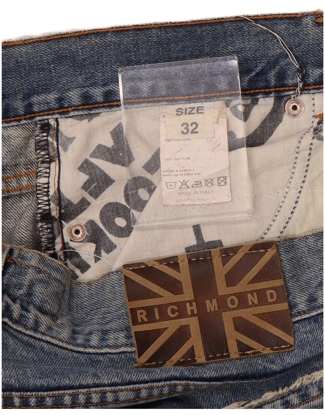 Jeans dritti da uomo Richmond W32 L32 cotone blu