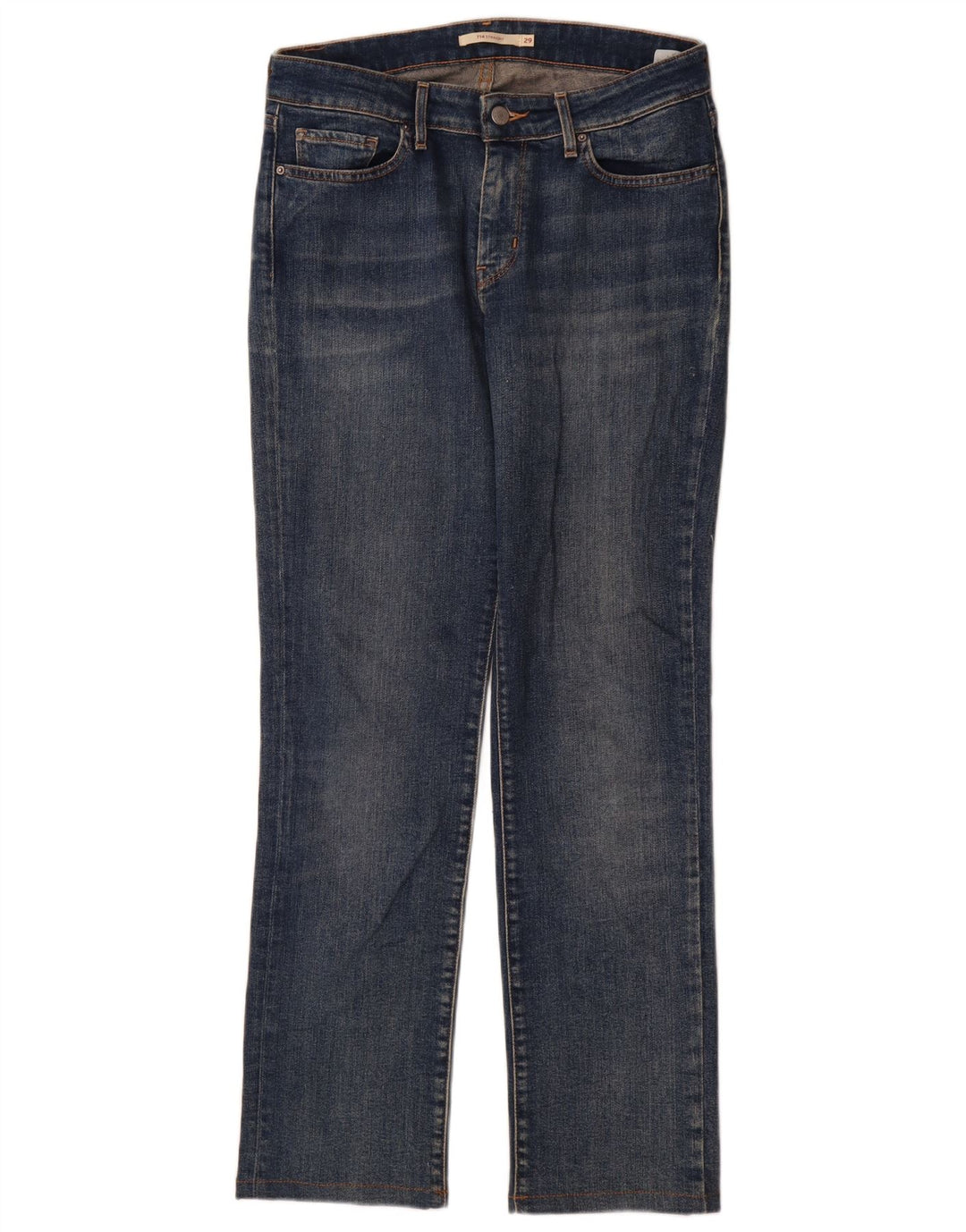 Jeans dritti Levi's 714 da donna W29 L30 cotone blu